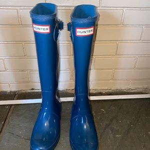 Blue Hunter Rain Boots size 5